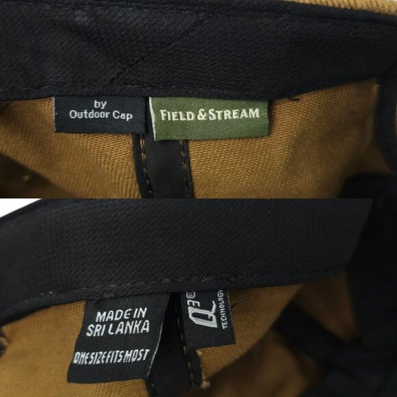 Field and Stream Strapback Cap Logo 6 Panel Hunting Baseball Hat Light Brown - Picture 8 of 14
